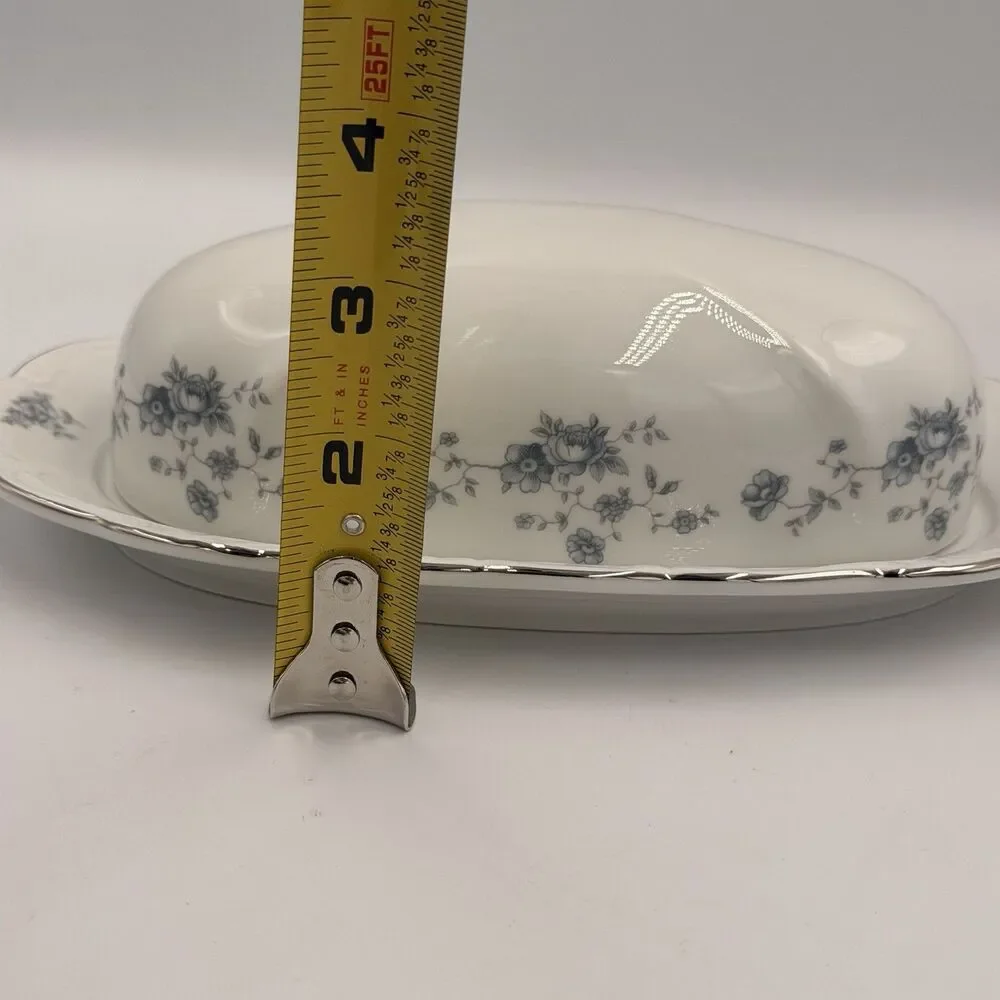 Johann Haviland Bavaria Blue Garland Covered Butter Dish Traditions Fine China